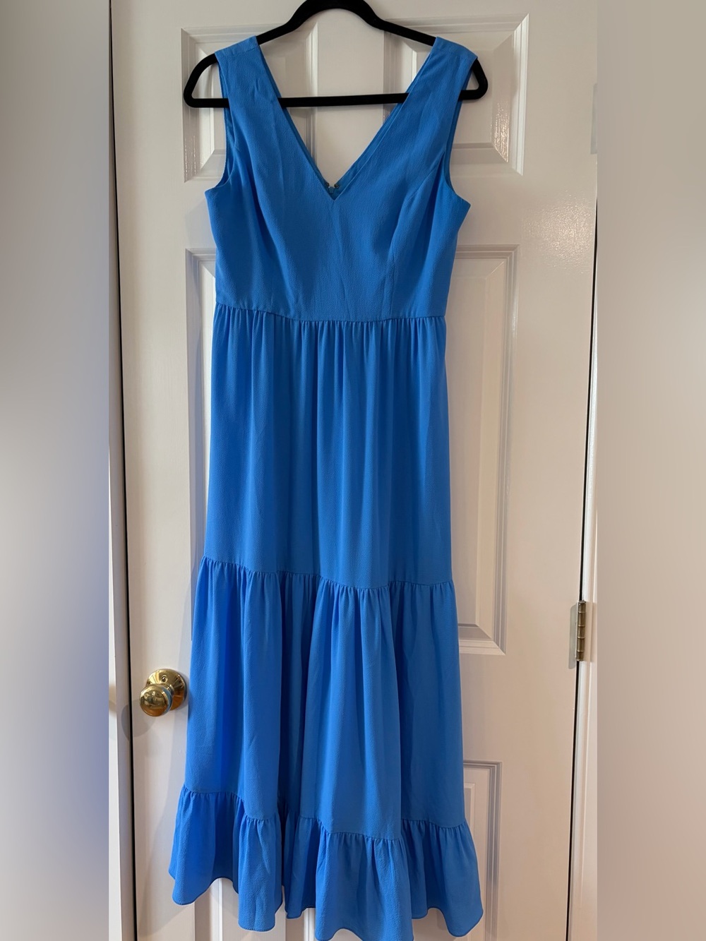 Lilly Pulitzer Maurine Maxi Dress Blue Thistle Sleeveless Tiered Size 4 Coastal